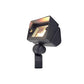 Chateau Solid Cast Brass Mini Flood Light Natural Bronze & Black