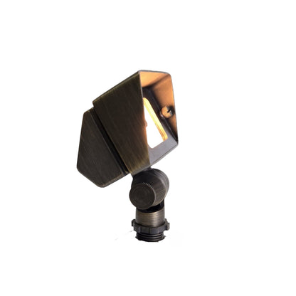Chateau Solid Cast Brass Mini Flood Light w/ Light Panel