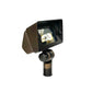 Chateau Solid Cast Brass Mini Flood Light Natural Bronze & Black