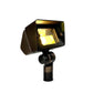 Chateau Solid Cast Brass Mini Flood Light Natural Bronze & Black