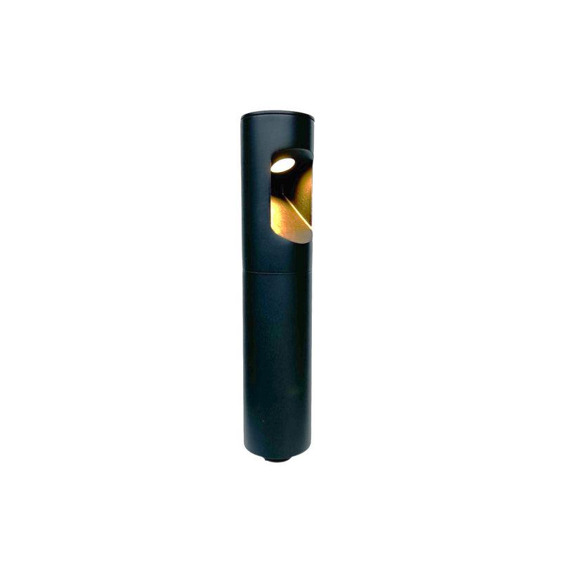 Cybelle Black Solid Cast Brass Bollard Pathway Light