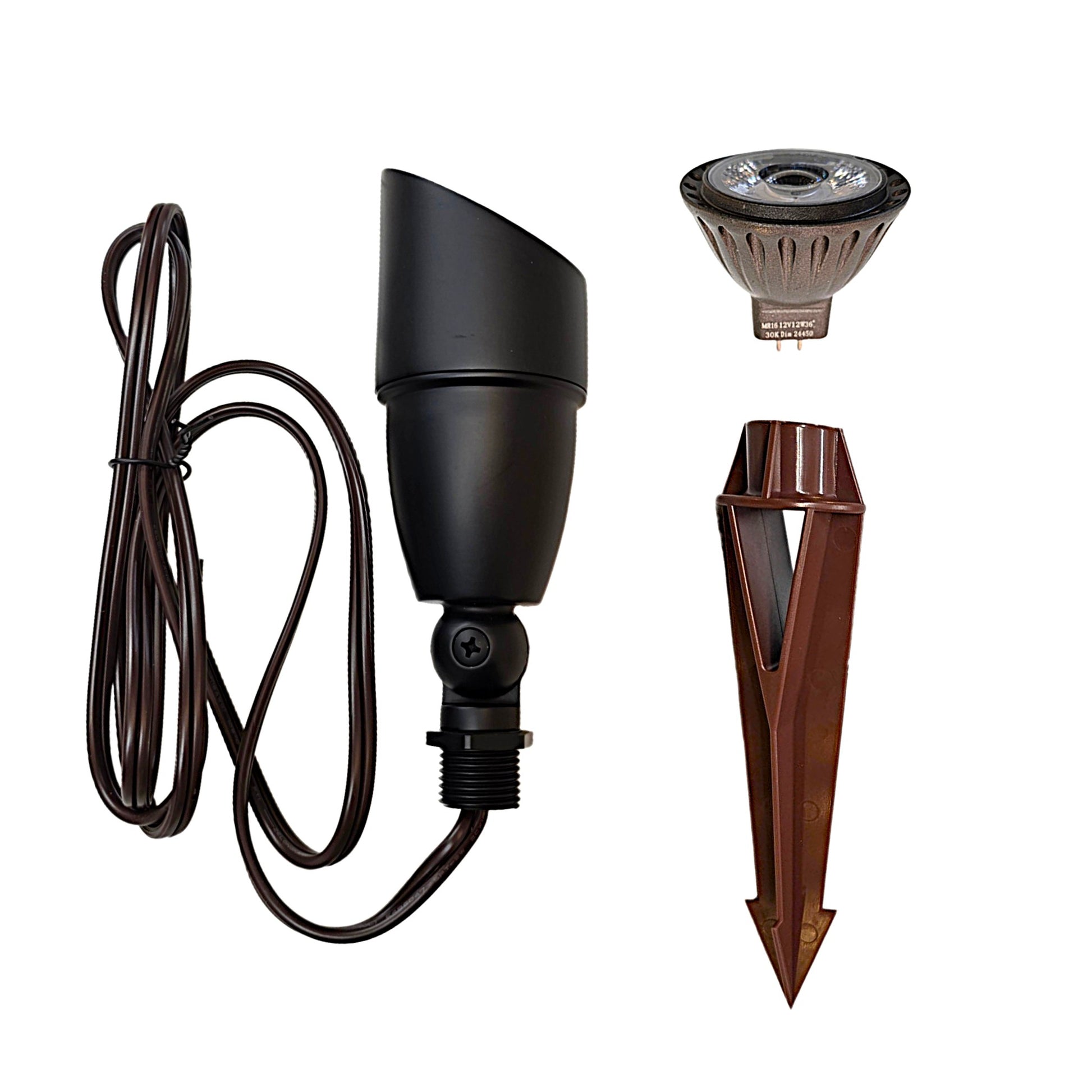 Finesse Cast Brass Directional Spotlight For Outdoor Low Voltage Lighting by Lumiere Lighting