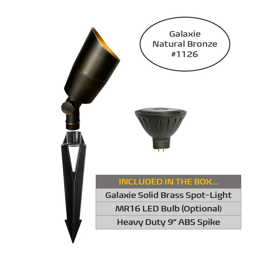 Galaxie Cast Brass Directional Spotlight Low Voltage