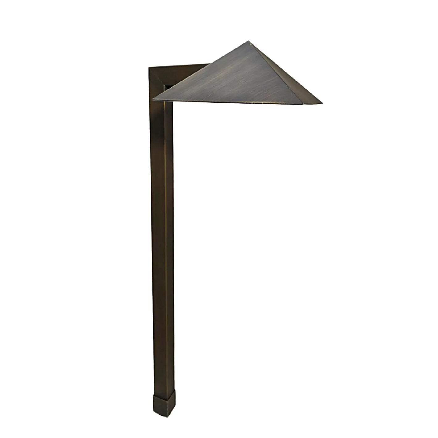 HD Cabine Solid Brass Craftsman Pathway Light with pyramid shade for outdoor landscape lighting