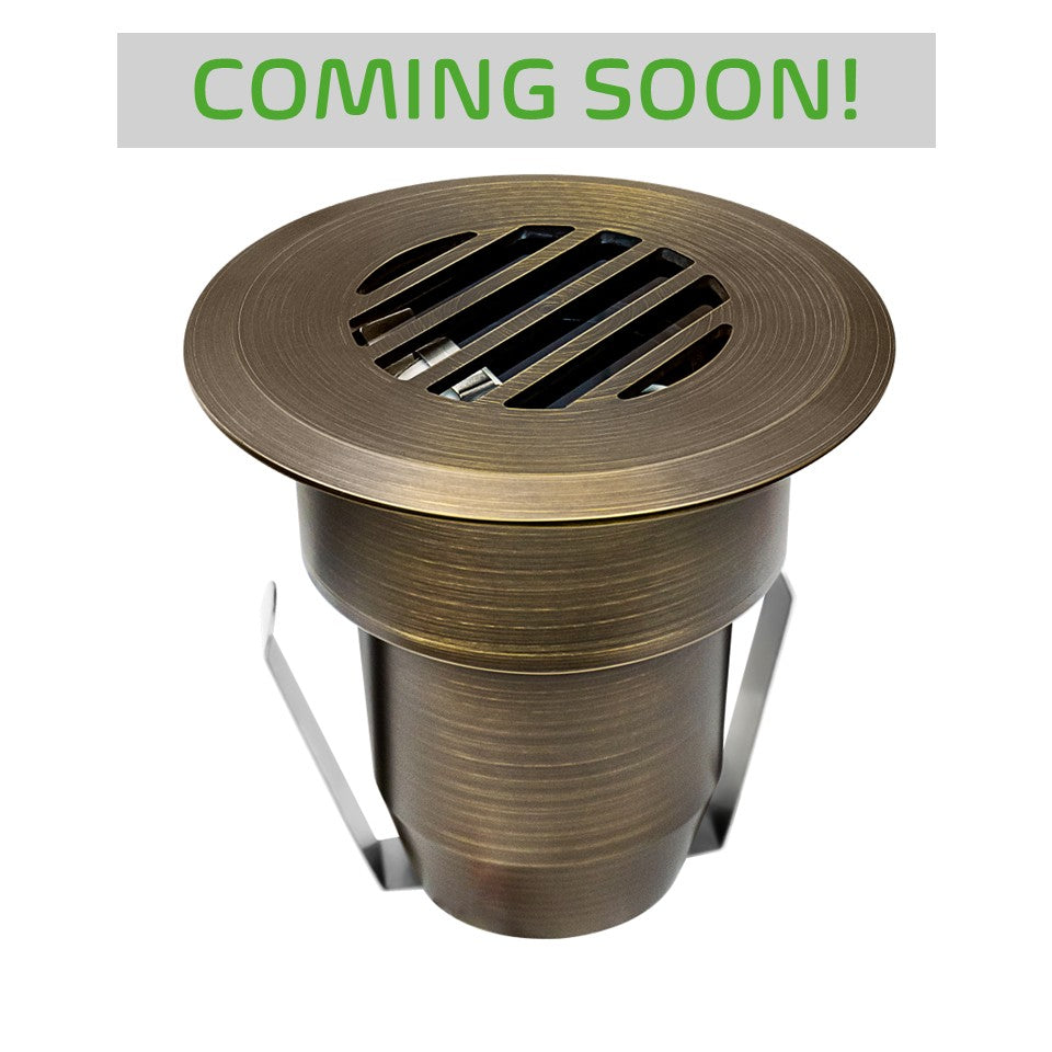 LaTerrace HD Cast Brass Louvered Cover Adjustable In-ground Well Light