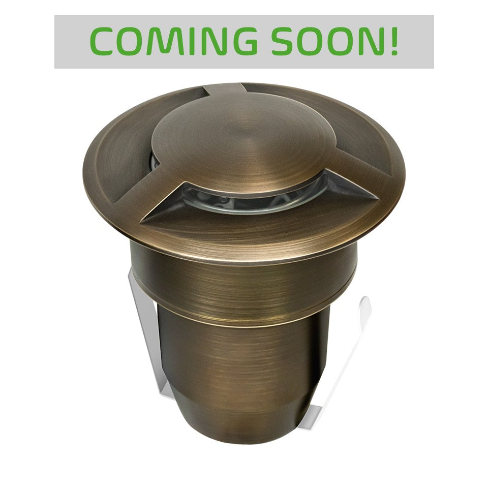Bruler HD Cast Brass 3 Way Cover In-Ground Well Light