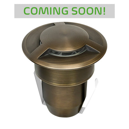 Bruler HD Cast Brass 3 Way Cover In-Ground Well Light
