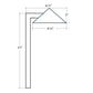 HD Cabine Solid Brass Craftsman Pathway Light Outdoor Landscape Lighting by Lumiere Lighting