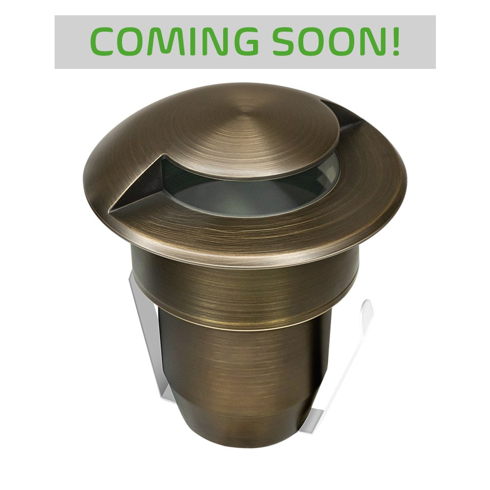 DemiLune HD Cast Brass Deck Cover In-ground Well Light