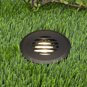 LaTerrace HD Cast Brass Louvered Cover Adjustable In-ground Well Light