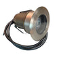 Palomer HD cast brass adjustable in-ground well light with flat bronze cover and black waterproof lead cable