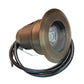 Palomer HD cast brass flat-cover adjustable in-ground well light with bronze finish, gasket-sealed and waterproof lead.