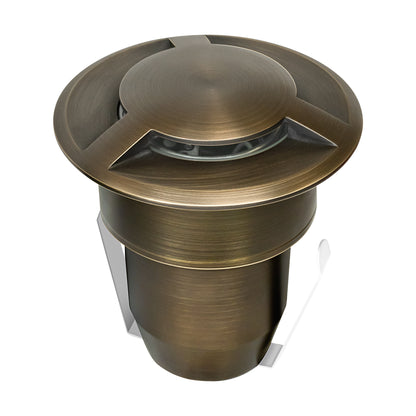 Bruler HD Cast Brass 3 Way Cover In-Ground Well Light