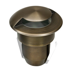 DemiLune HD Cast Brass Deck Cover In-ground Well Light