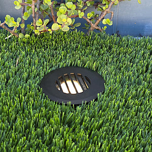 LaTerrace HD Cast Brass Louvered Cover Adjustable In-ground Well Light