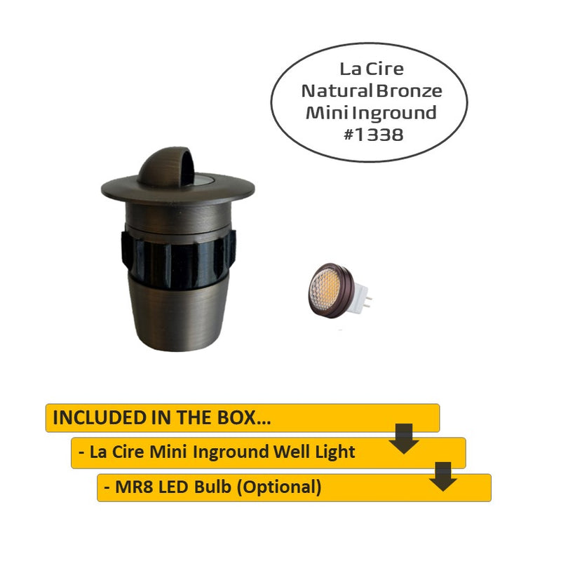 La Cire Solid Cast Brass Mini In-ground/Deck & Step Light