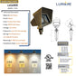 LaGarde Solid Cast Brass Flood Light Natural bronze