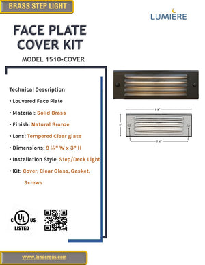 Louvered Face Plate Cover Brass Kit