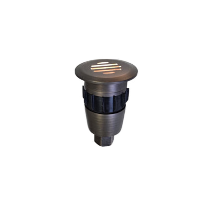 Luffa Louvered Solid Cast Brass Mini In-ground / Deck / Recessed Light