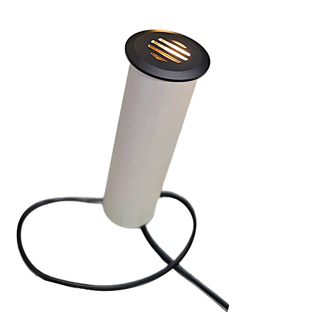 Luffa Louvered Cover Solid Cast Brass Mini In-Ground Deck Recessed Light by Lumiere Lighting