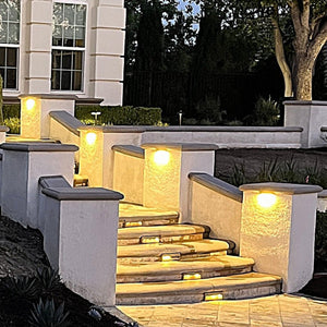 Mirabeau 7" Low Voltage Brass LED Solid Hardscape & Deck Light