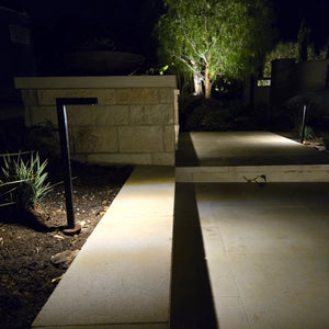 Noir Luminaire Solid Brass Contemporary Pathway Light Gun Metal Black