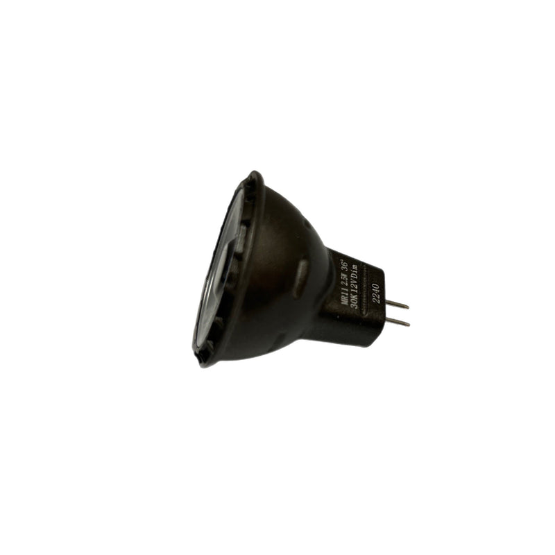 MR11 2.5W LED Bulb 2700K/3000K 36° Dimmable 12V AC/DC 230 Lumens - 20W
