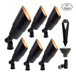 6 Pack Magie Solid Cast Brass Directional Spot Dark Bronze