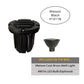 Maison Solid Brass Black Adjustable In-Ground Well Light