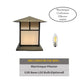 Martinique-Brique Solid Brass Craftsman Column Mount Pilaster Lantern Light