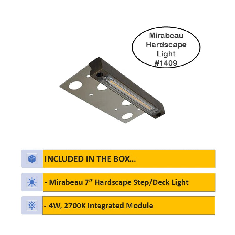 Mirabeau Low Voltage Brass LED Solid Hardscape & Deck Light