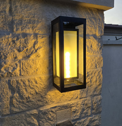 Monaco Solid Brass Contemporary Wall Sconce Lantern Light