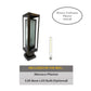 Monaco Solid Brass Craftsman Column Mount Pilaster Lantern Light