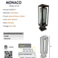 Monaco Solid Brass Craftsman Column Mount Pilaster Lantern Light
