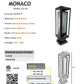 Monaco Solid Brass Craftsman Column Mount Pilaster Lantern Light