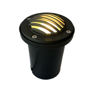 Noir La Terrace Black Cast Brass In-ground Well Light