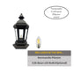Normandie Solid Brass Craftsman Column Mount Pilaster Lantern Light