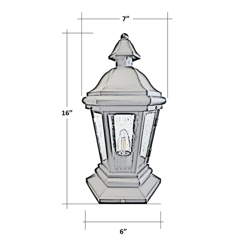 Normandie Solid Brass Craftsman Column Mount Pilaster Lantern Light