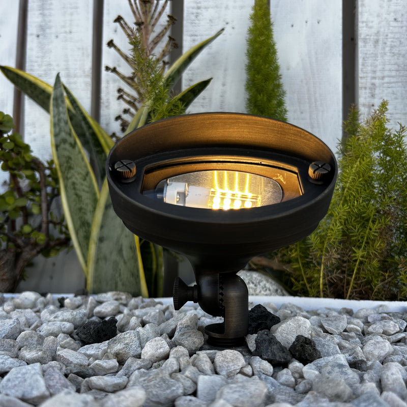 Ovale Solid Cast Brass Flood Light Natural Bronze