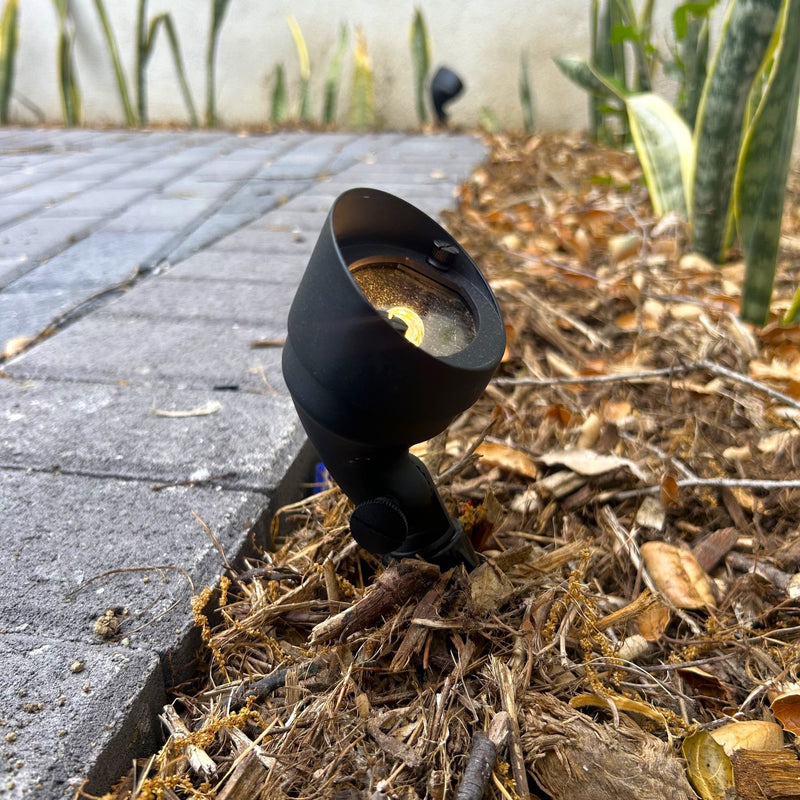 Ovale Solid Cast Brass Flood Light Black