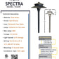 4 Pack Noir Spectra Solid Brass Black Pathway Lights