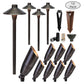 Pack V - Solid Cast Brass Outdoor Landscape Pathway & Spot Lighting
