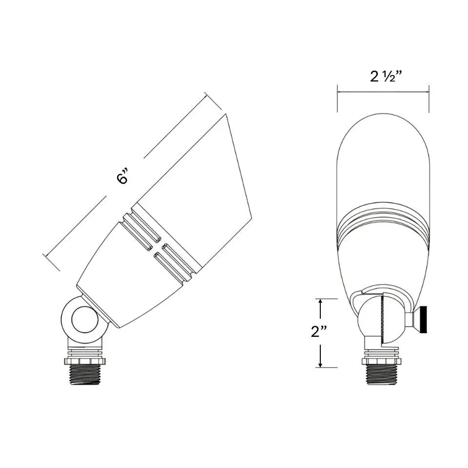 Panora Cast Brass Directional Spotlight For Outdoor Low Voltage Lighting by Lumiere Lighting