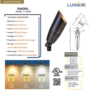 Panora Cast Brass Natural Bronze Spot Light