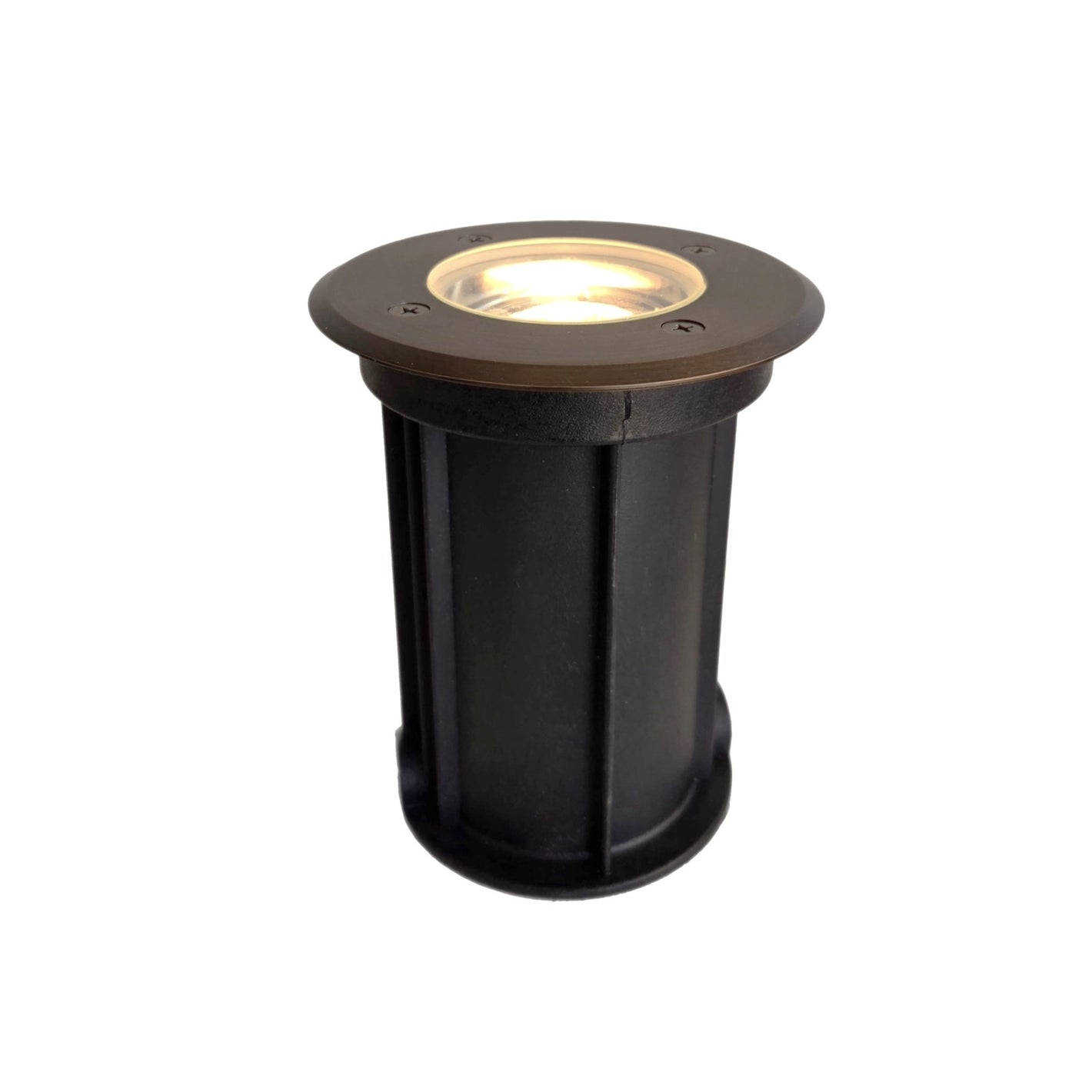 Pave Solid Brass Adjustable In-ground Well Light Natural Bronze
