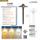 Phare Cast Brass Adjustable Path Light Natural Bronze