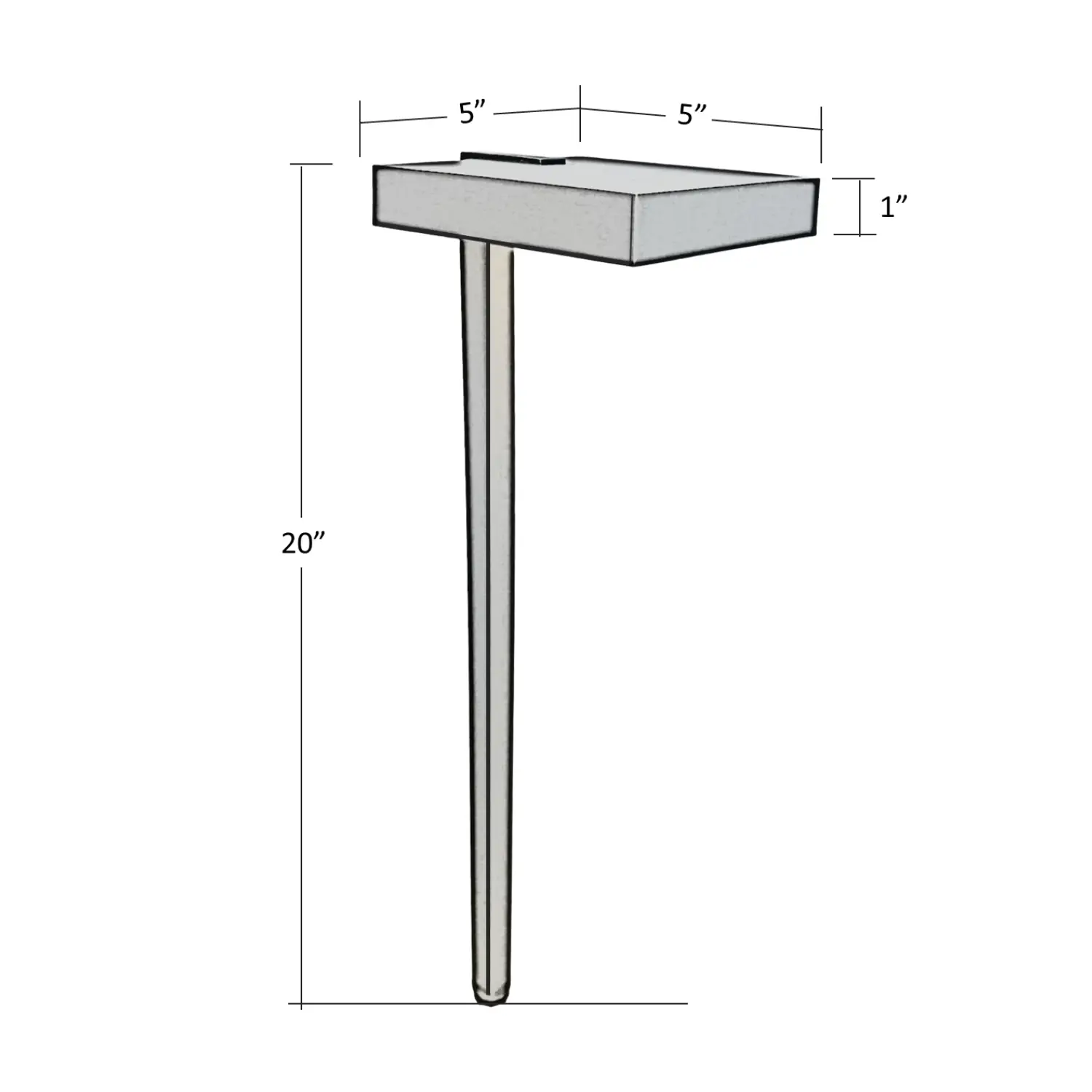 Plateau Cast Brass Black Path Light by Lumiere Lighting