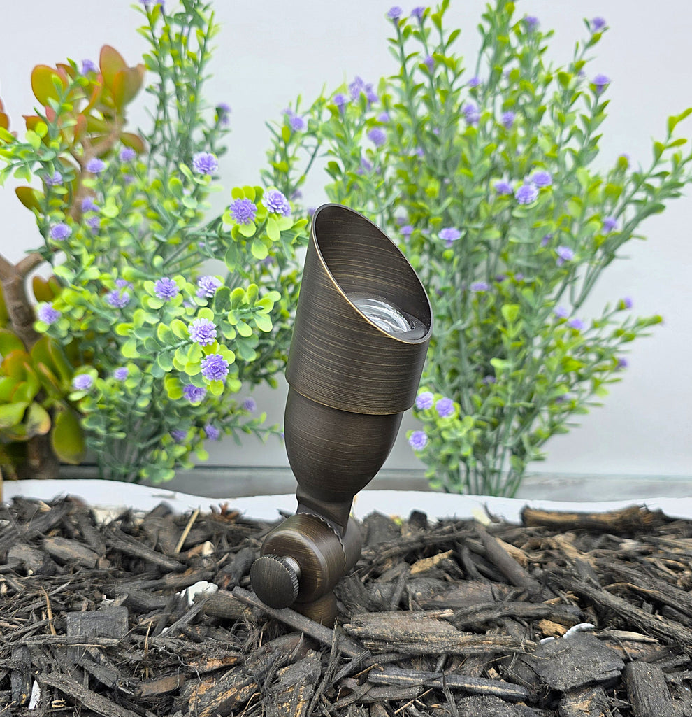 Poisson Cast Brass Natural Bronze Mini Spot Light