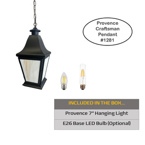 Provence Solid Brass Craftsman Pedant Hanging Lantern Light