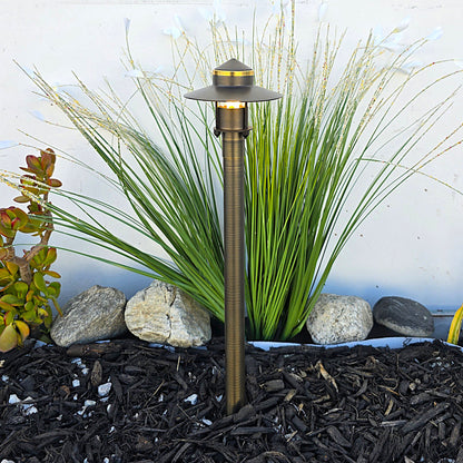 Sable Cast Brass Adjustable Path Light Natural Bronze
